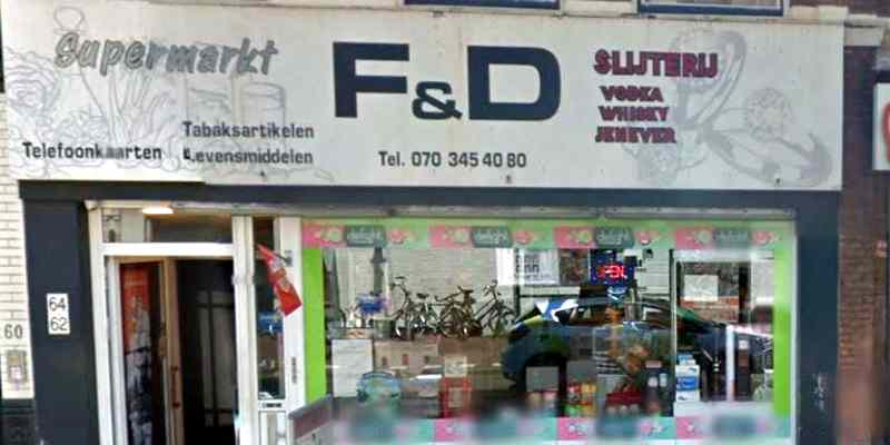 F&D supermarkt avondwinkel slijterij, Zoutmanstraat, Zeeheldenkwartier, Den Haag