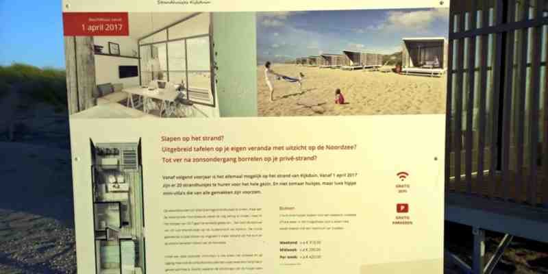 reclamebord prive strand kijkduin